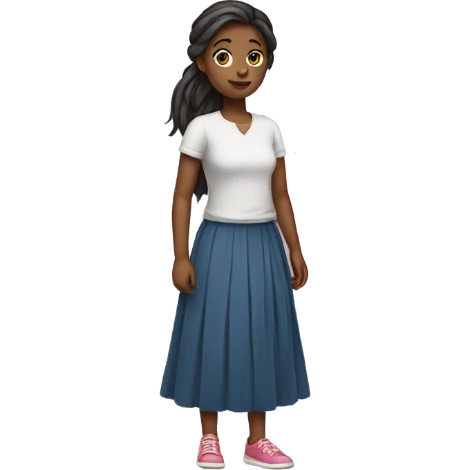 girl in skirt emoji