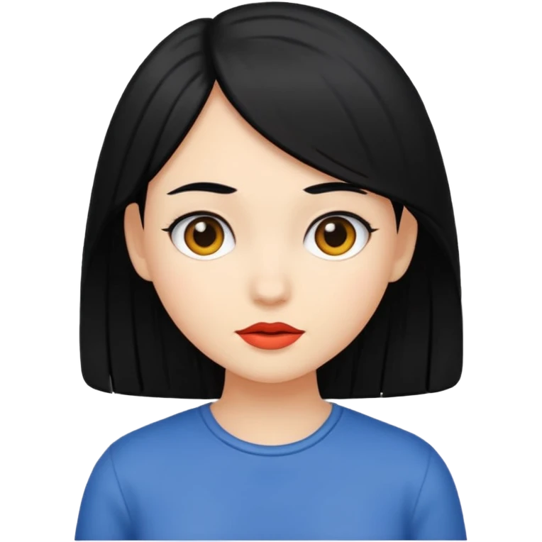 Girl with black hair emoji