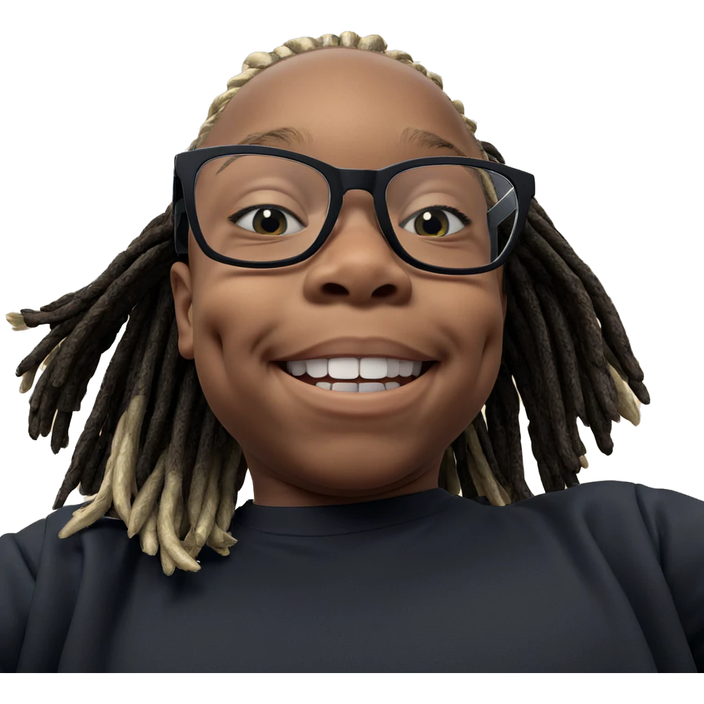 smiling boy in glasses indoors emoji