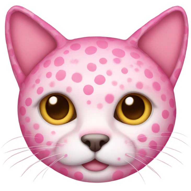cat with pink dots emoji