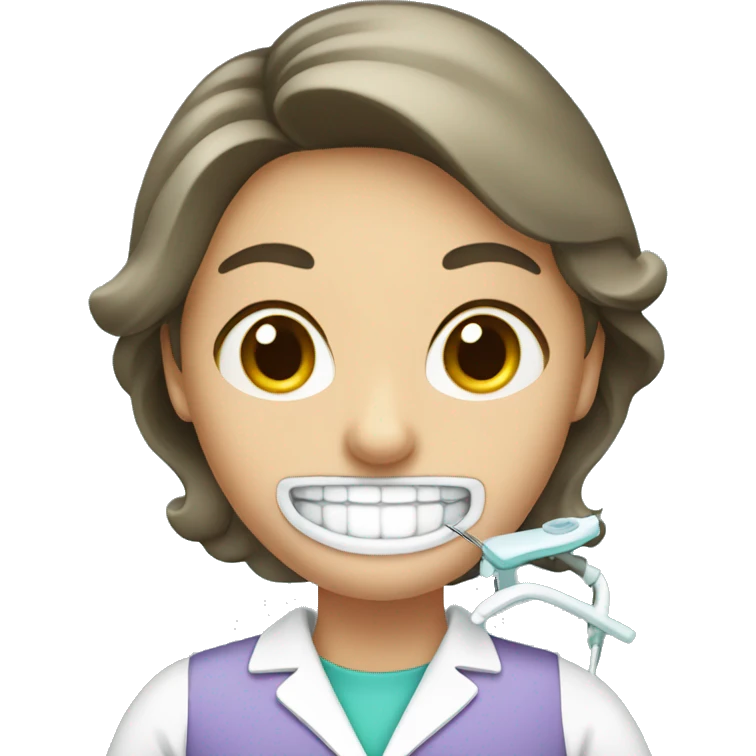 Dental hygienist with a bow emoji