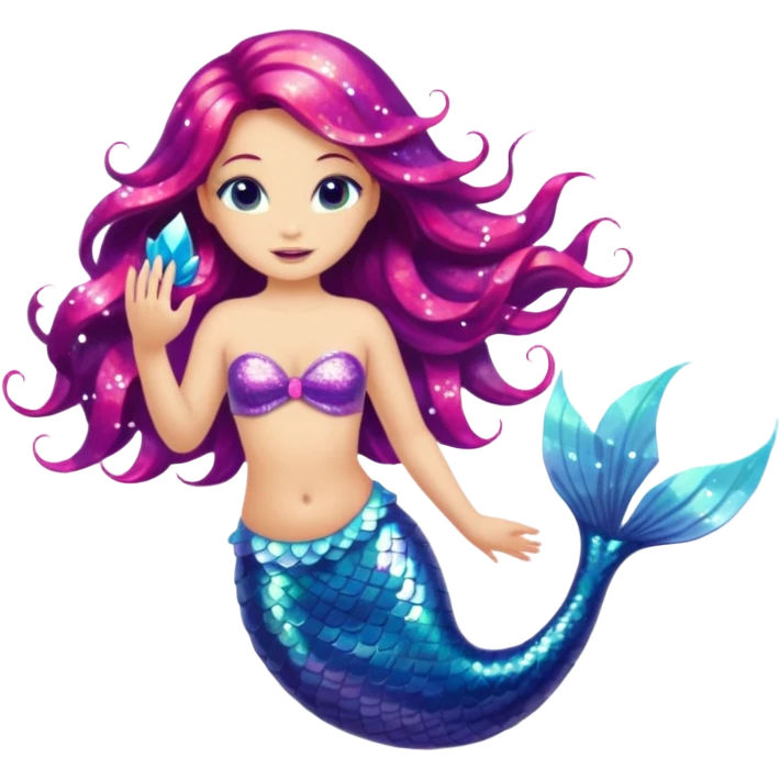 Glitter mermaid emoji