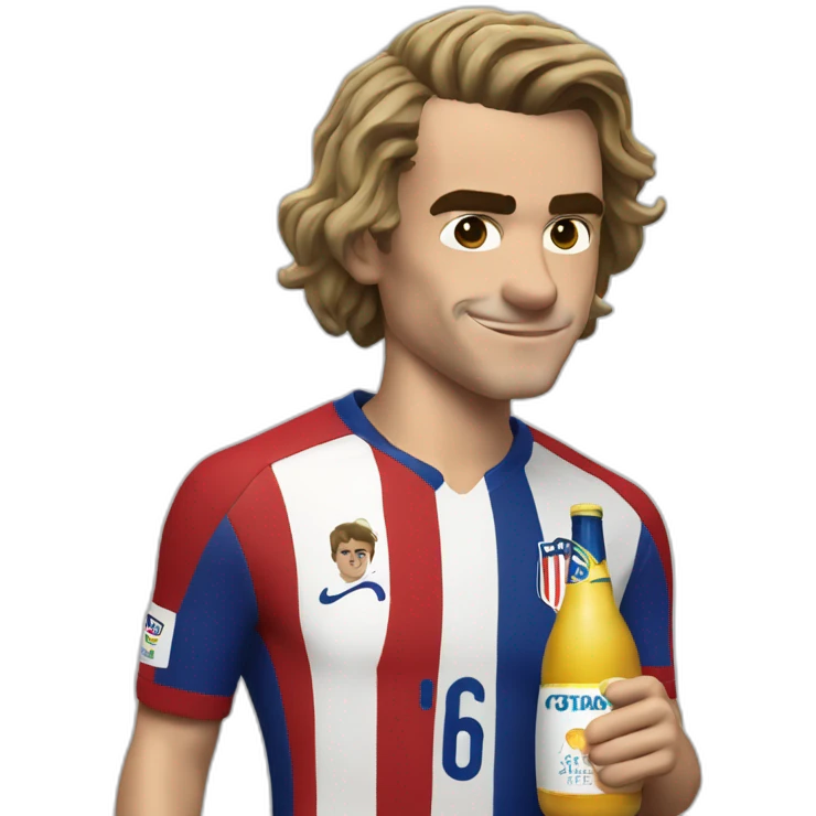 Griezmann drinking bombilla mate emoji