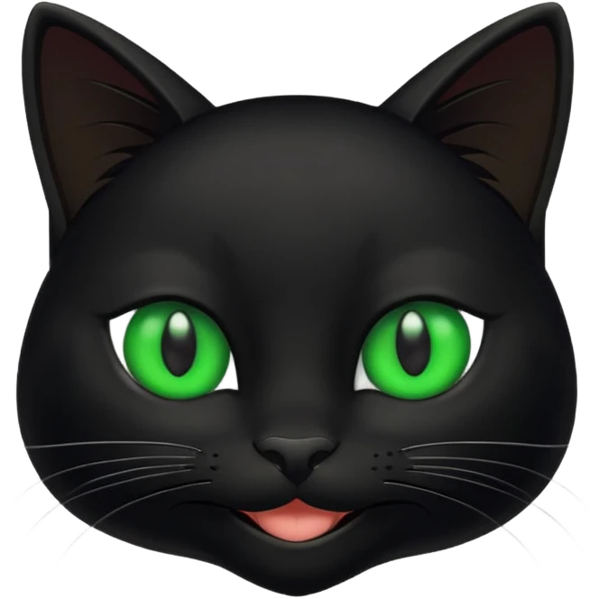 black cat smiling emoji