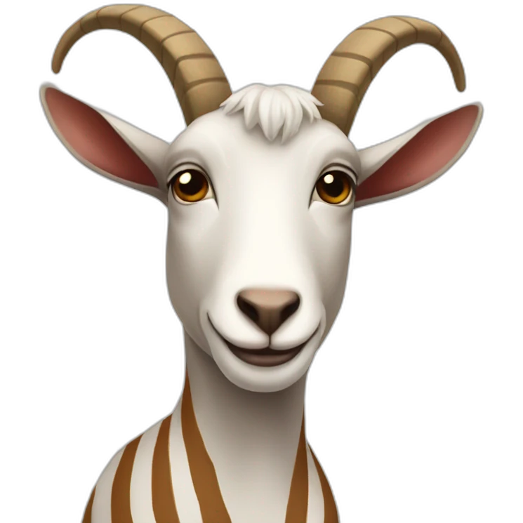 striped goat emoji