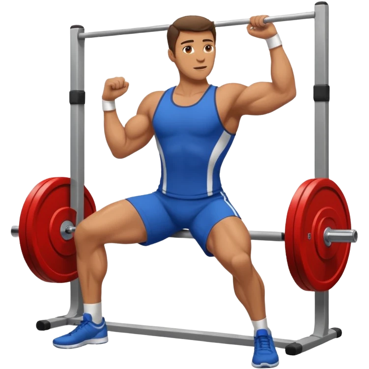 man stretching in gym emoji