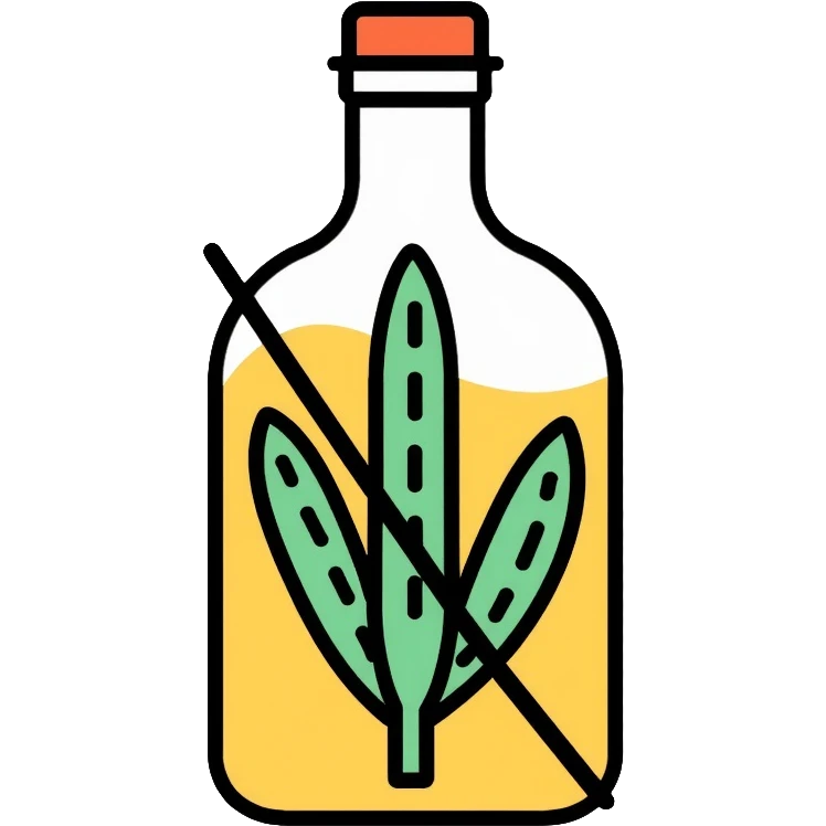 crossed out toxic chemical bottle with leaf alternative emoji