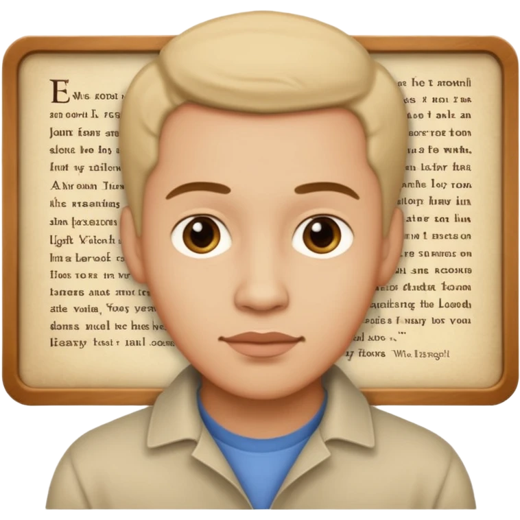 actor with script reading emoji