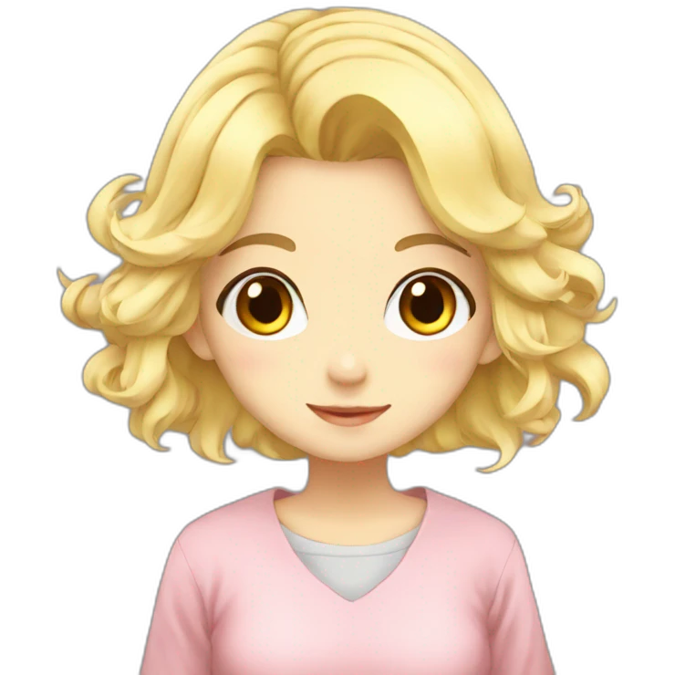 cute-blonde-anime-girl emoji