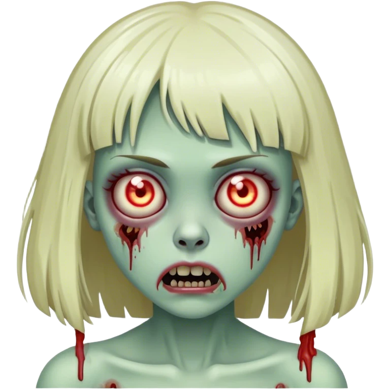 zombie girl with bangs emoji