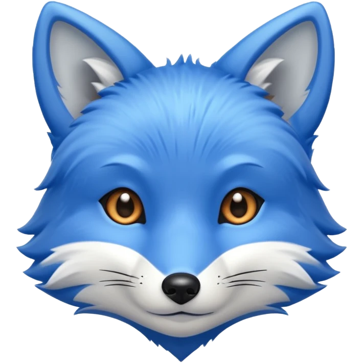 Blue fox emoji