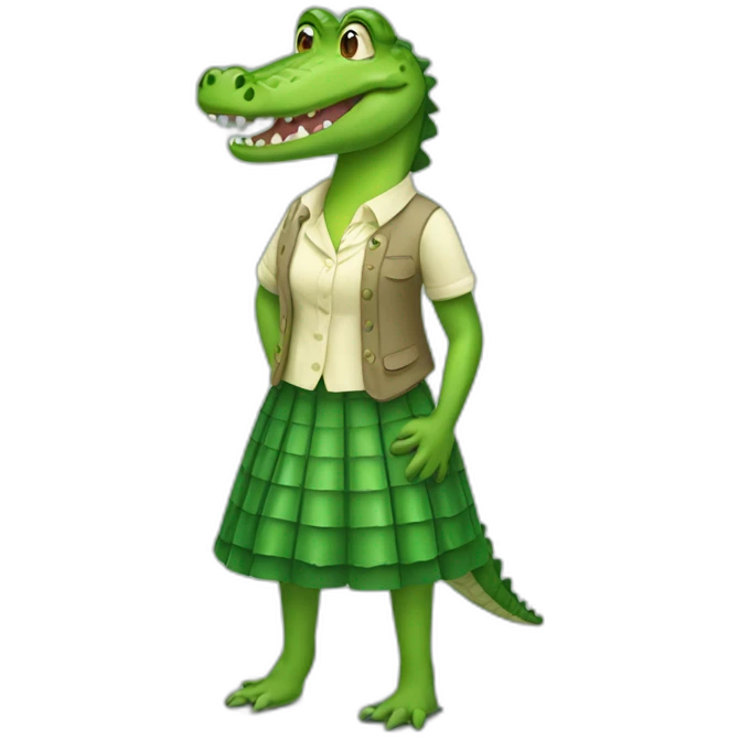 crocodile in a skirt emoji