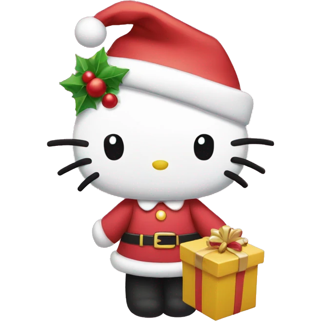 hello kitty christmas emoji