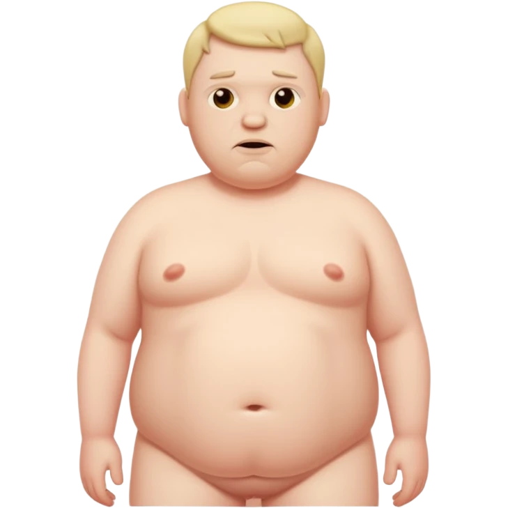 overweight naked man emoji