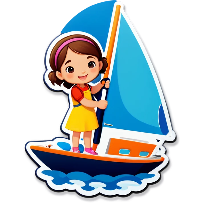 girl repairing sailboat emoji