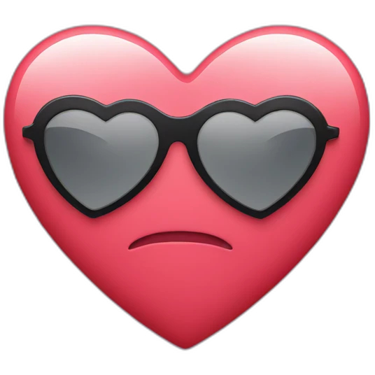 Heart with sunglasses emoji