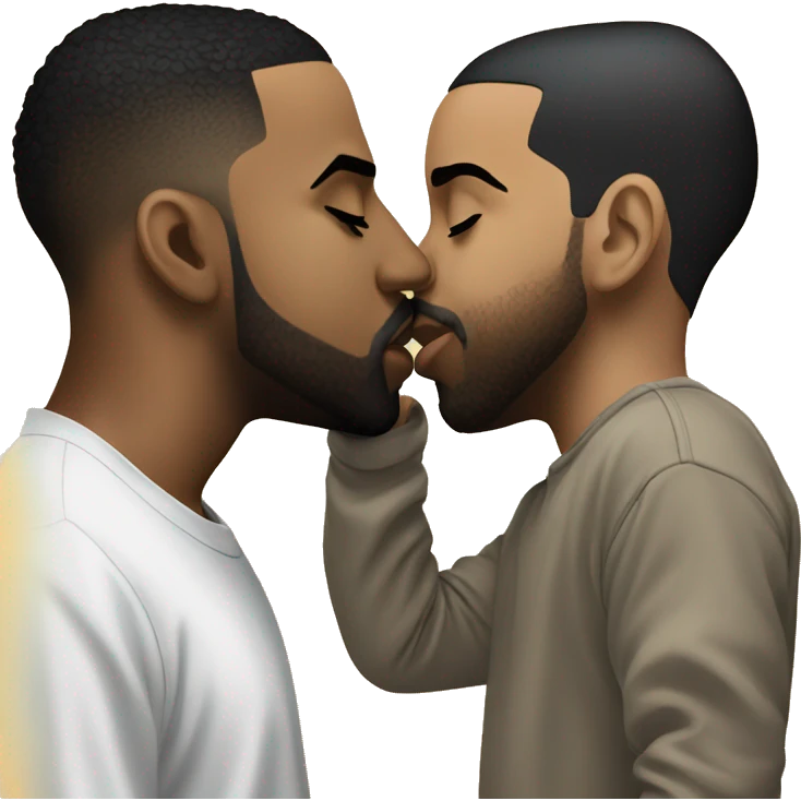 Drake kissing Kendrick Lamar  emoji