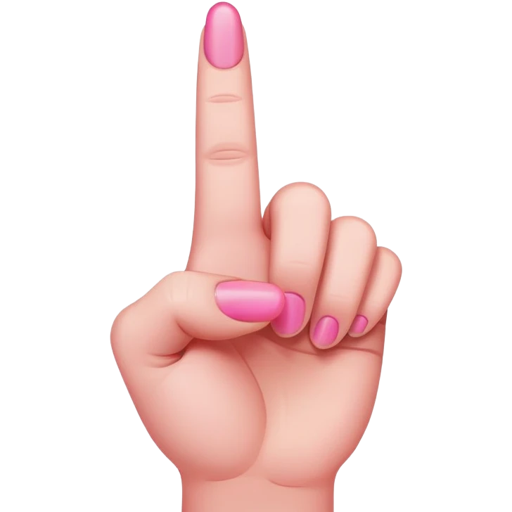 pink middle finger emoji