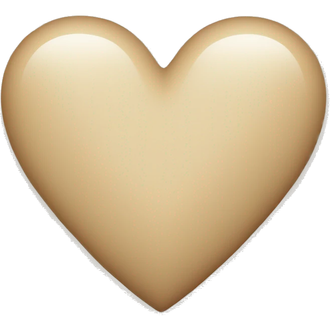 Beige heart emoji