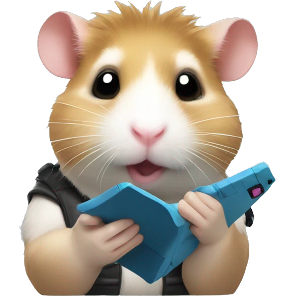 Hamster playing videogames emoji
