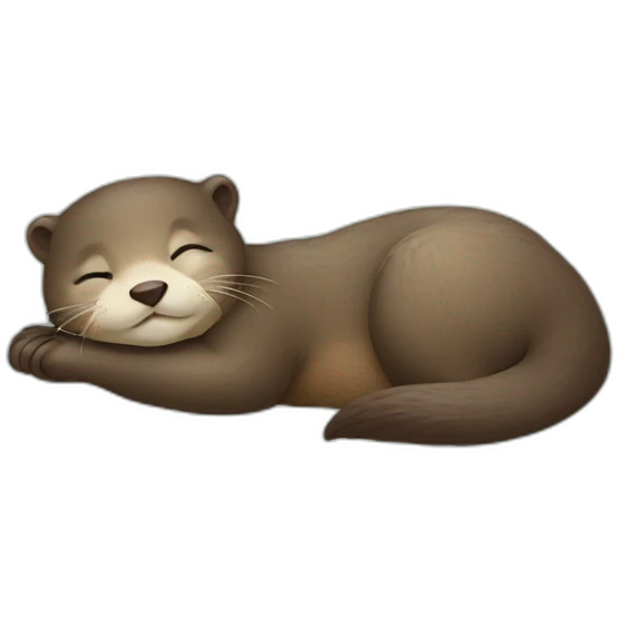 baby otter sleeping emoji