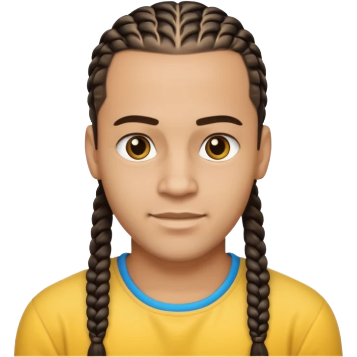 light skin man with cornrows emoji