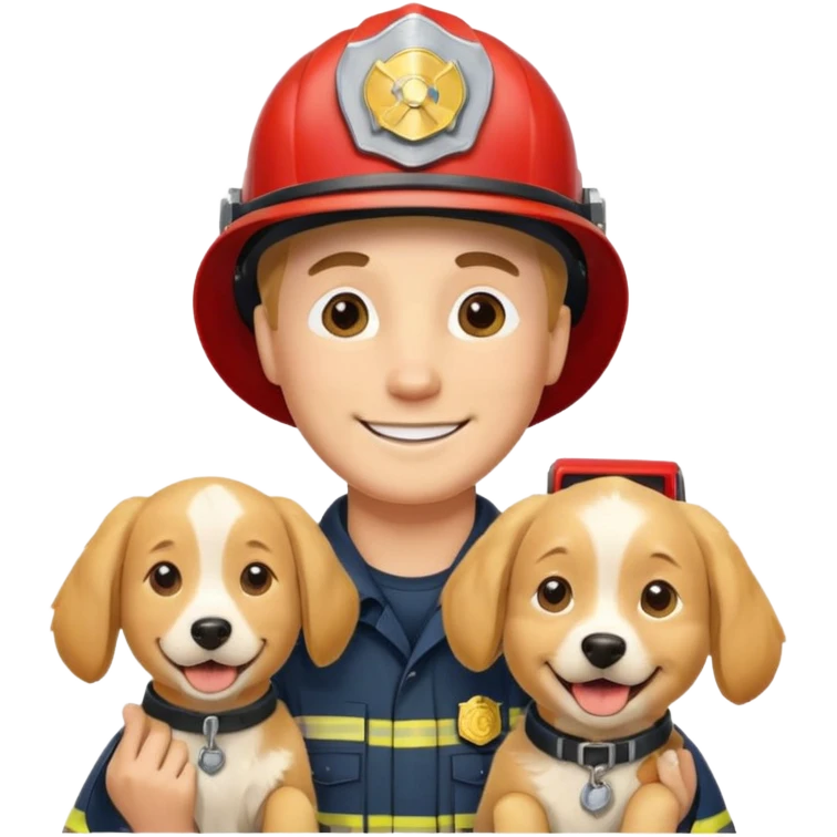 Fireman with animal  emoji