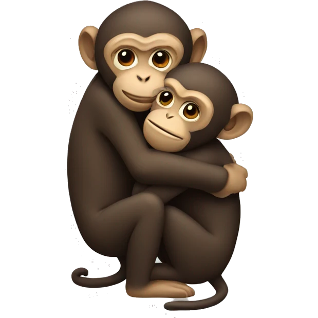 Monkeys hugging  emoji