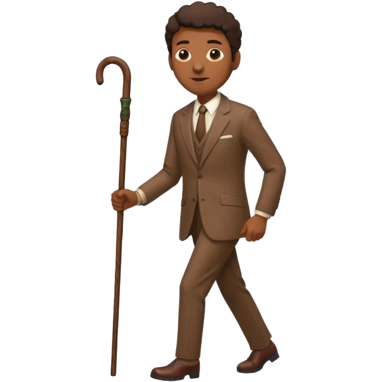 Just give me the clothes like a brown suit and a stick no peron wearing it  emoji