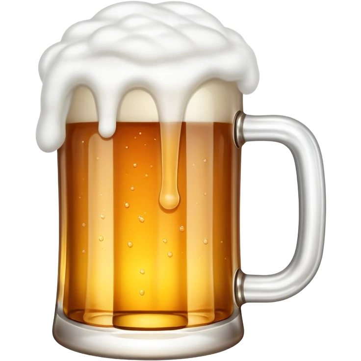 Tsingtao beer mug with foam emoji