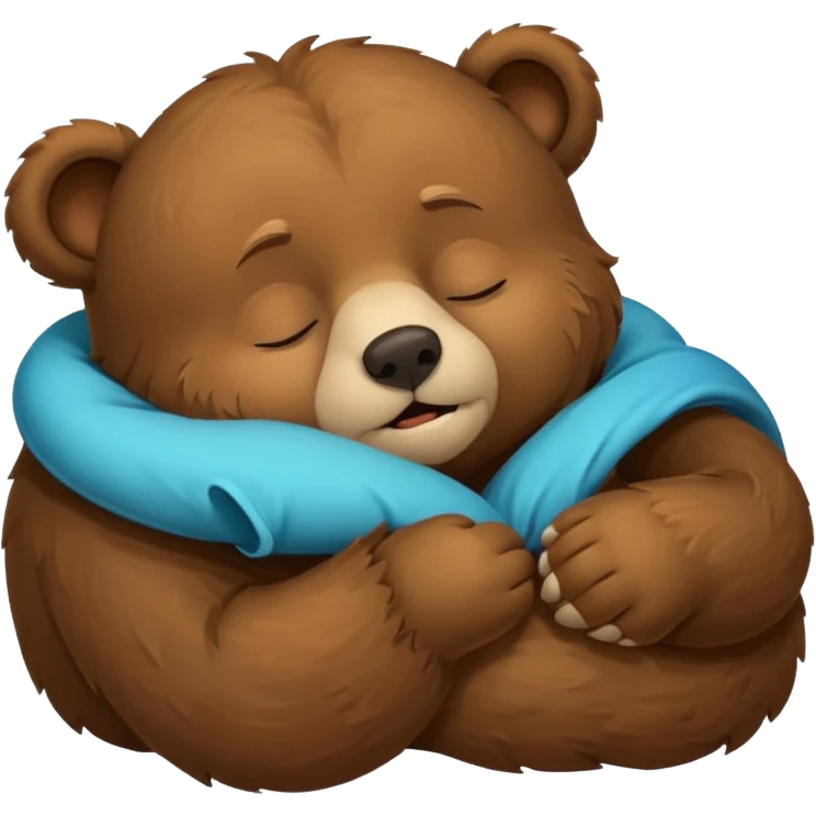 Snoring bear emoji