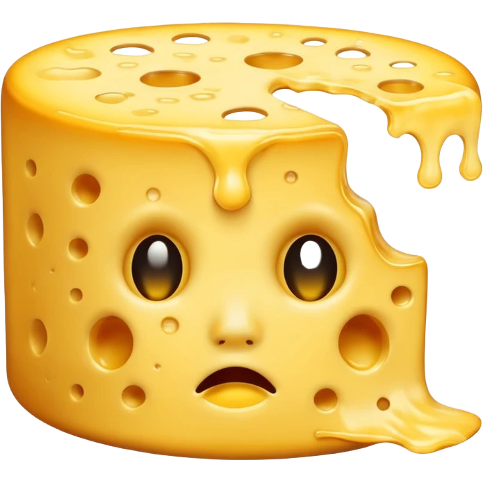 Crying cheese emoji