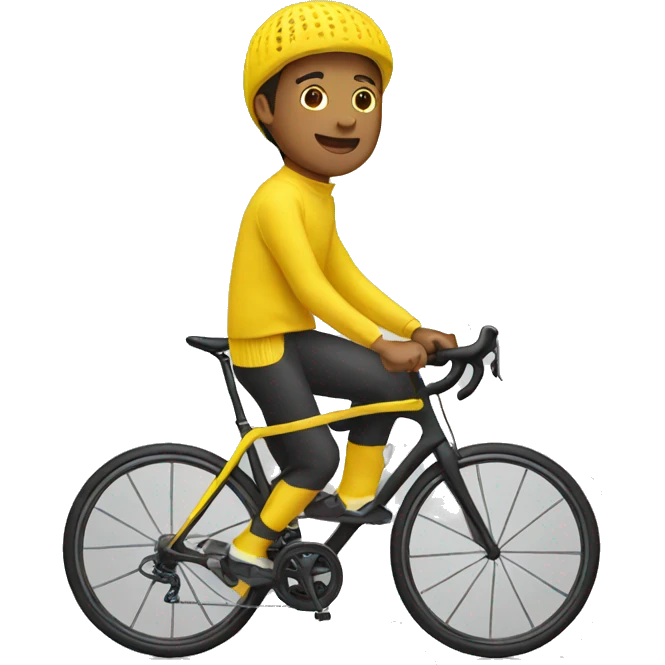 yellow sweater cyclist emoji