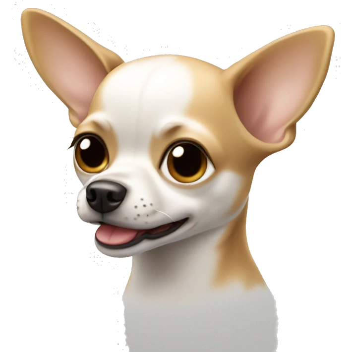 White and tan chihuahua dog emoji