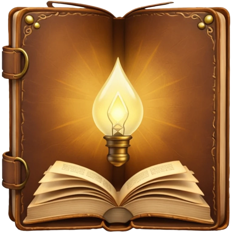 ancient book with glowing light inside emoji