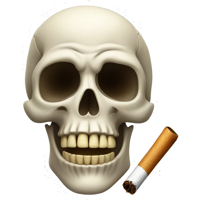 Skull smoking a blunt  emoji