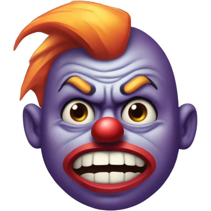 Angry clown  emoji