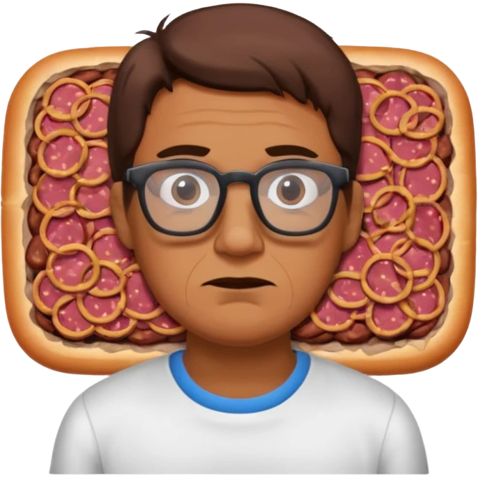 man with SPAM meat GLASSES  emoji