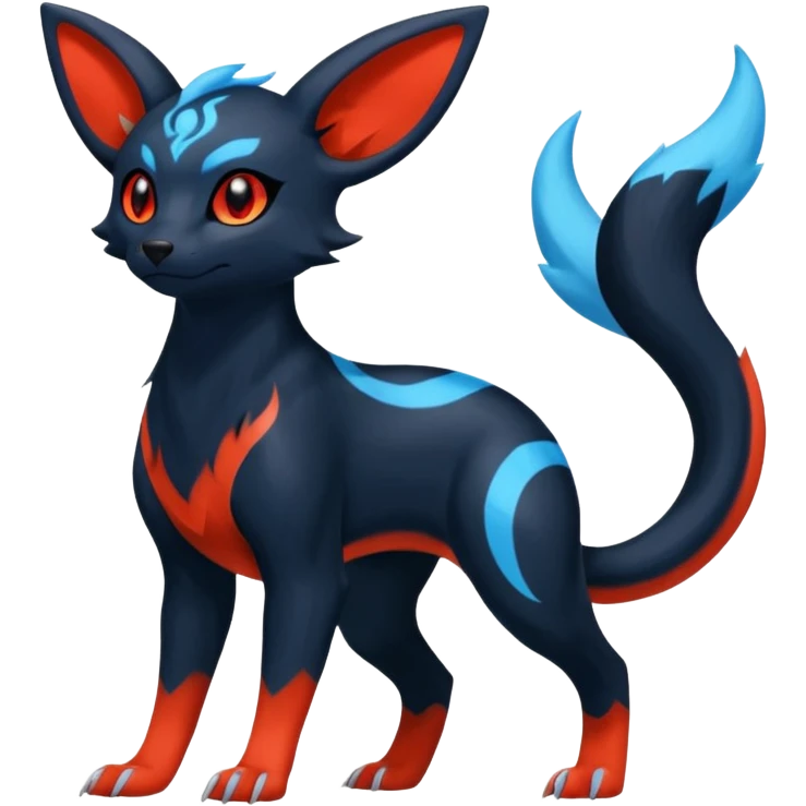 Umbreon-Amaura-Salandit-Fakémon-fusion (full body) emoji