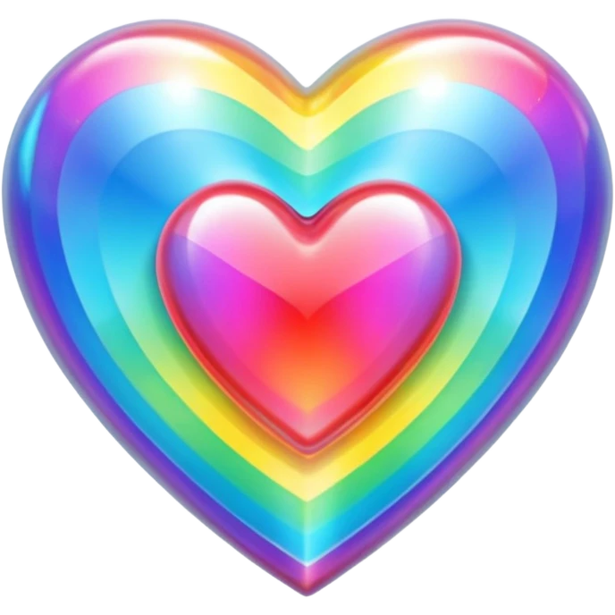 heart with rainbow prism effect emoji