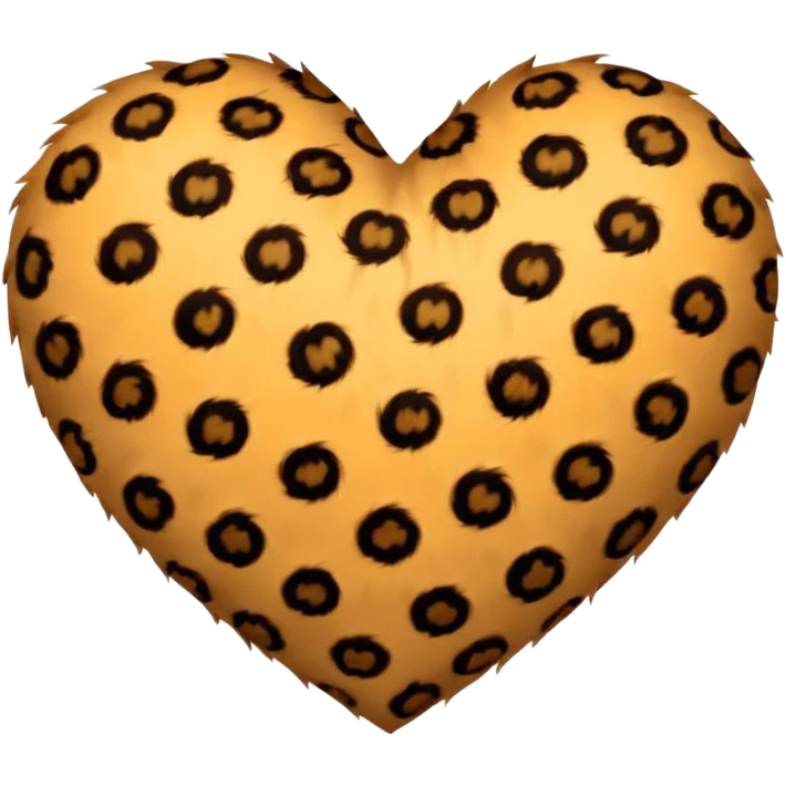 Cuore leopardato peloso emoji
