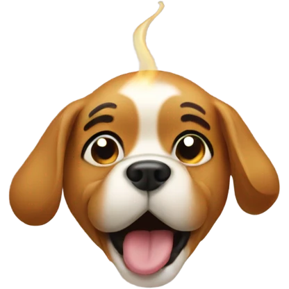 Dog farting emoji