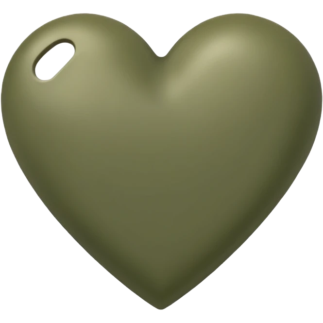 Khaki green heart  emoji