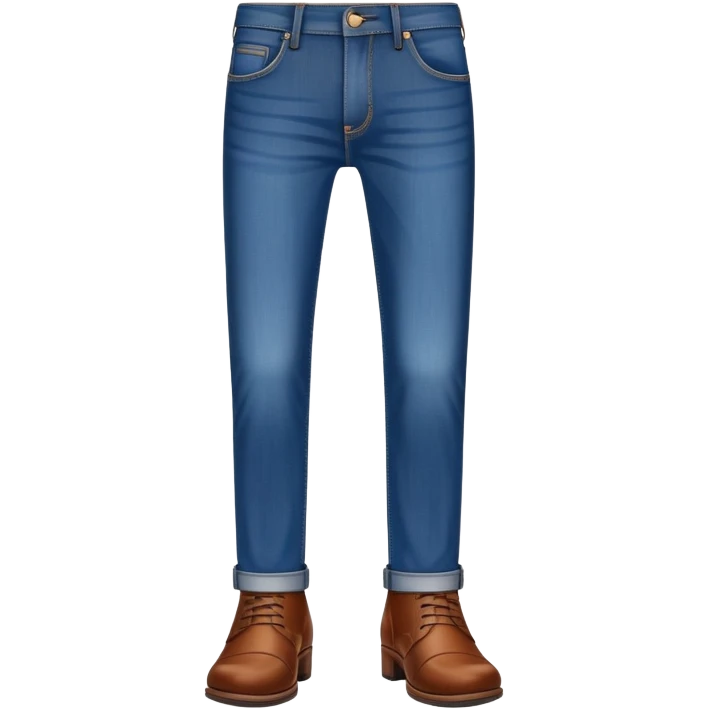 jeans and brown shoes emoji