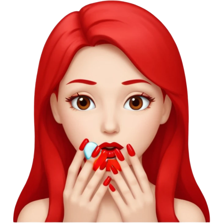 Kissy face with nails emoji