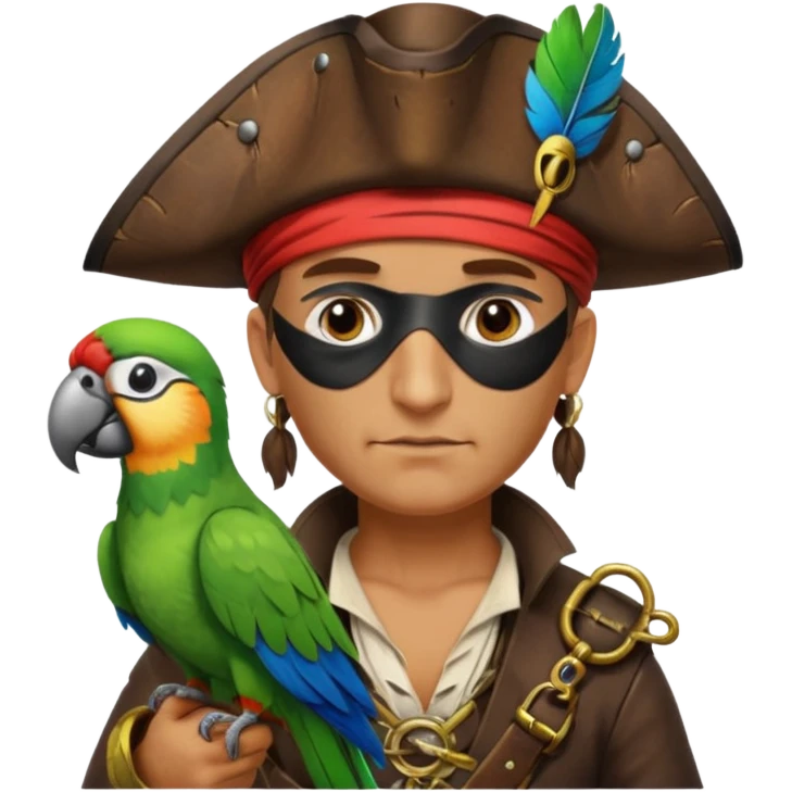 pirate and parrot emoji