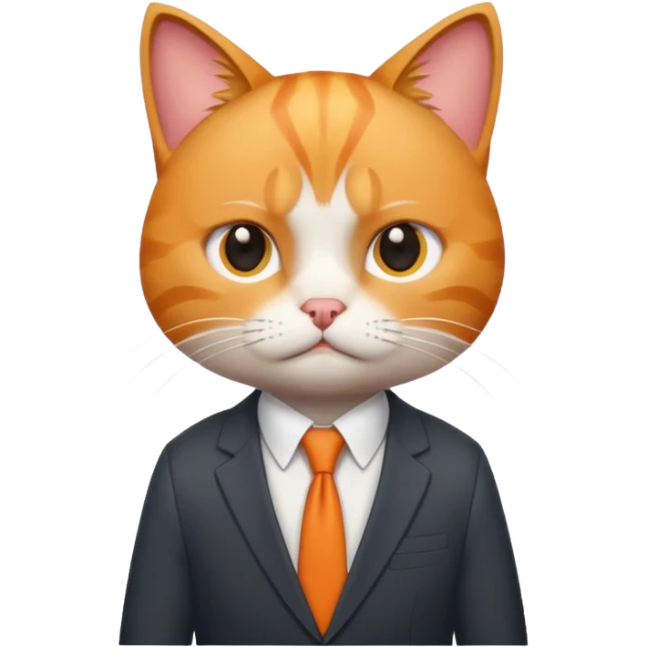 Stressed business cat  emoji