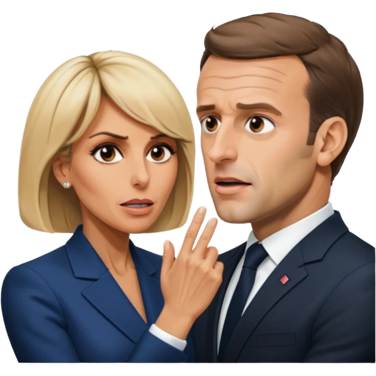 Emmanuel Macron se faisant gifler par Brigitte macron emoji