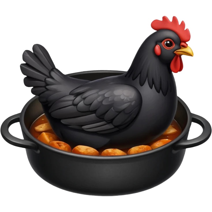 black chicken dish emoji