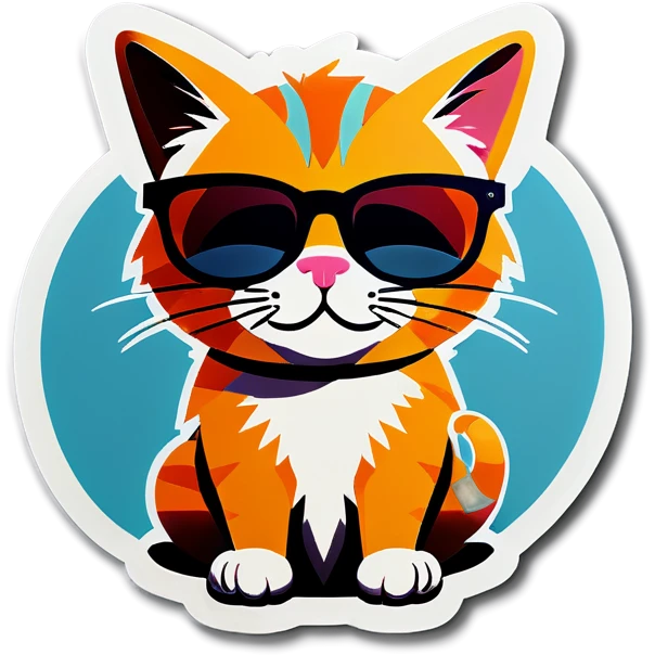 Cat with sunglasses emoji